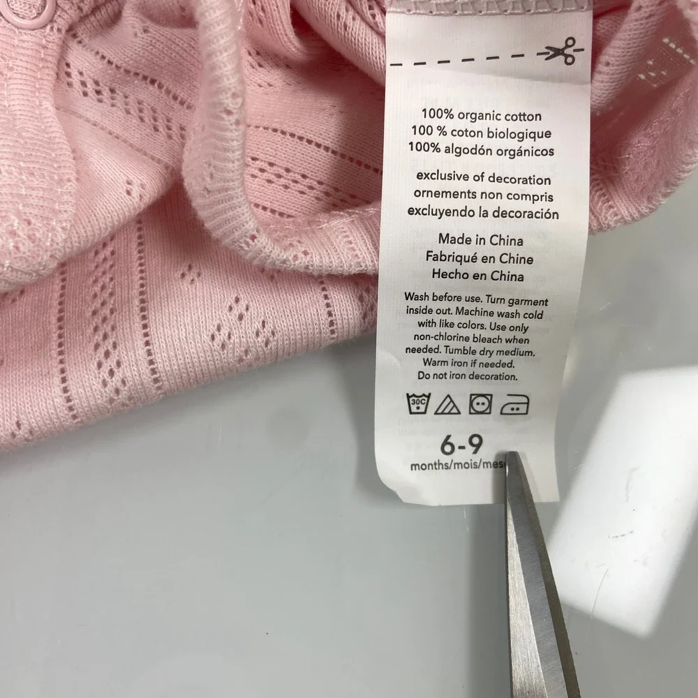 Rabbit + Bear Baby 6-9M Pink‎ Organic Cotton Bodysuit Bloomer Sock Set New